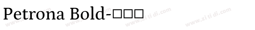 Petrona Bold字体转换